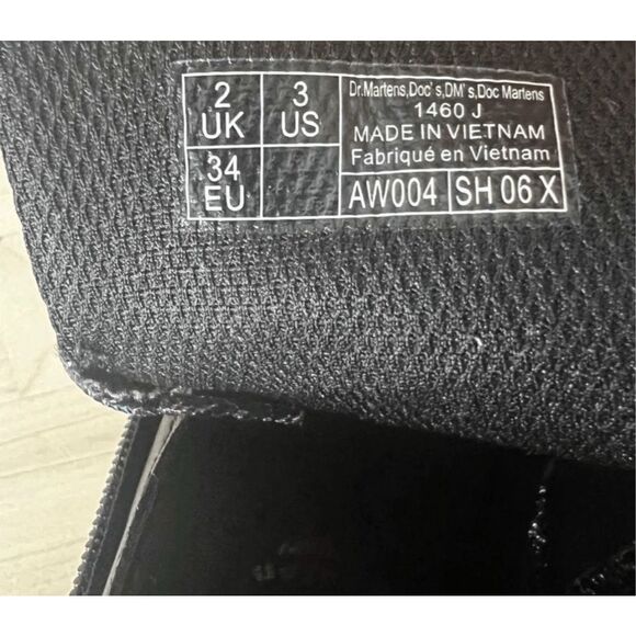Dr. Martens 1460 J Youth Boots Beige Iridescent Combat US 3 Patent Leather - Picture 7 of 10
